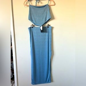 Blue Matching Skirt Set Bodycon Size XL